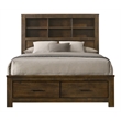ACME Merrilee II Contemporary Solid Wood Queen Bed with Storage in Oak