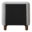 ACME Cleo Contemporary Boucle Fabric Upholstered Nightstand in Gray