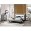 ACME Cleo Contemporary Boucle Fabric Upholstered Nightstand in Gray