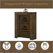 ACME Merrilee II Contemporary Solid Wood Side Pier with 2 Shelves in Oak