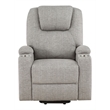 ACME Evander Transitional Chenille Upholstered Power Lift Recliner in Light Gray