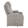 ACME Evander Transitional Chenille Upholstered Power Lift Recliner in Light Gray