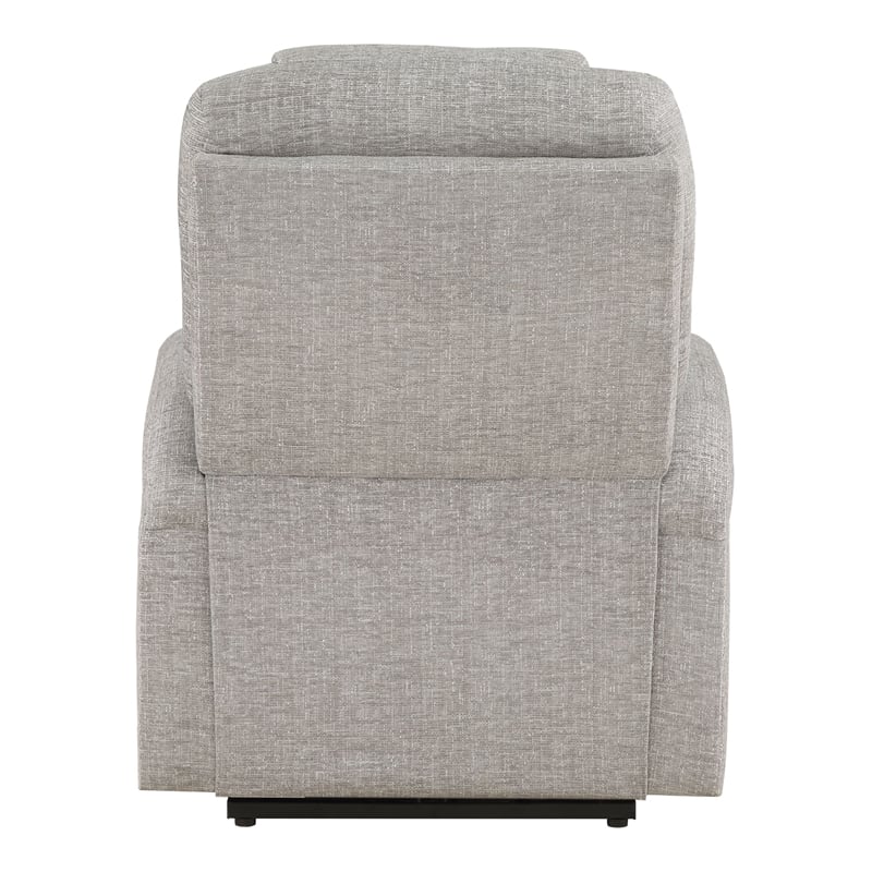 ACME Evander Transitional Chenille Upholstered Power Lift Recliner in Light Gray