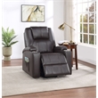 ACME Evander Transitional Leather Upholstered Power Lift Recliner in Brown