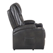 ACME Evander Transitional Leather Upholstered Power Lift Recliner in Gunmetal