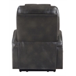ACME Evander Transitional Leather Upholstered Power Lift Recliner in Gunmetal