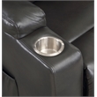ACME Evander Transitional Leather Upholstered Power Lift Recliner in Gunmetal