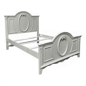 ACME Flora Transitional Wooden Twin Bed with 2 Drawers in Gray