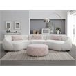 ACME Sahara Fabric Upholstered Ottoman with Stainless Steel Base in Multi-Color