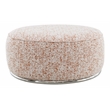ACME Sahara Fabric Upholstered Ottoman with Stainless Steel Base in Multi-Color