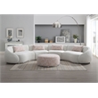 ACME Sahara Fabric Upholstered Ottoman with Stainless Steel Base in Multi-Color