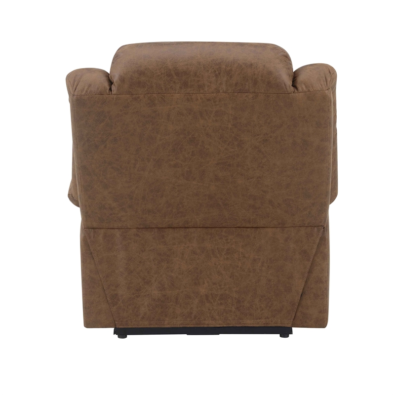 ACME Omarion Faux Leather Power Recliner with Lift/Heating and Massage in Brown