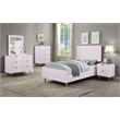 ACME Gaines Contemporary MDF Wood Mirror in Pink High Gloss Finish