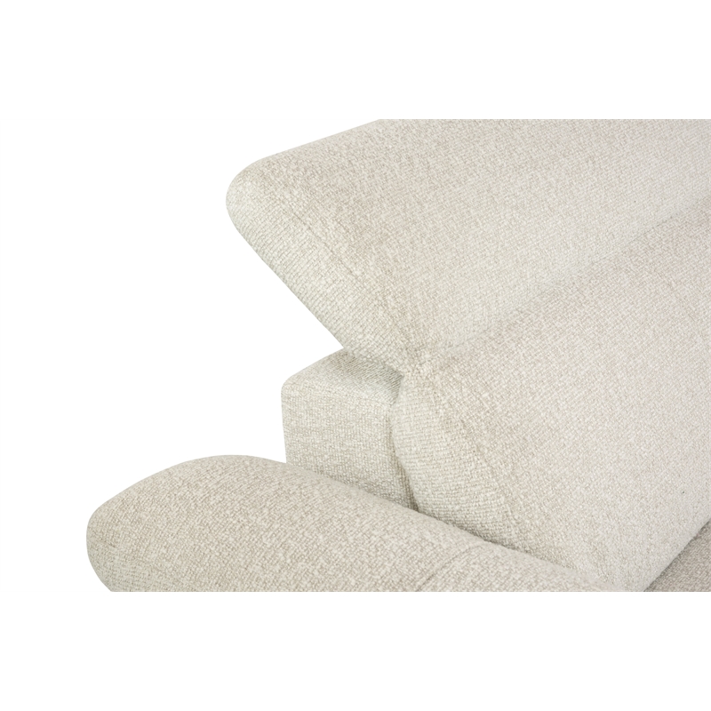 ACME Dayana Boucle Fabric Upholstered Power Motion Sectional Sofa in Beige