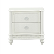 ACME Dorothy Transitional Wood 2 Drawers Nightstand in Ivory