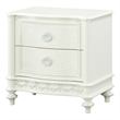 ACME Dorothy Transitional Wood 2 Drawers Nightstand in Ivory
