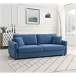 ACME Haran Contemporary Fabric 2 Pillows Sleeper Sofa in Blue