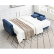 ACME Haran Contemporary Fabric 2 Pillows Sleeper Sofa in Blue