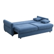 ACME Haran Contemporary Fabric 2 Pillows Sleeper Sofa in Blue