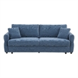 ACME Haran Contemporary Fabric 2 Pillows Sleeper Sofa in Blue