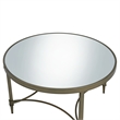 ACME Aditya Contemporary Metal Coffee Table in Mirrored and Antique Brass