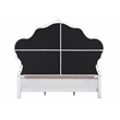 ACME Latisha Wood and Fabric Rectangular Queen Bed in Pure White
