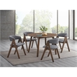 ACME Keiki Transitional Wood Round Dining Table in Walnut Finish