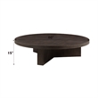 ACME Guido Contemporary Wood Round Coffee Table in Oak Finish