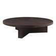 ACME Guido Contemporary Wood Round Coffee Table in Oak Finish