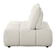 ACME Loanna Contemporary Linen Fabric Upholstered Armless Chair in Beige