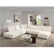 ACME Loanna Contemporary Linen Fabric Upholstered Armless Chair in Beige