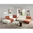ACME Loanna Contemporary Linen Fabric Upholstered Armless Chair in Beige