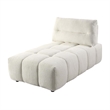 ACME Loanna Contemporary Linen Fabric Upholstered Chaise in Beige