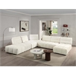 ACME Loanna Contemporary Linen Fabric Upholstered Chaise in Beige