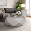 ACME Hanniel Contemporary Wood Hexagonal Coffee Table in Antique White