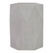 ACME Hanniel Contemporary Wood Hexagonal End Table in Antique White