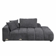 ACME Chloris Linen Fabric Upholstered Sectional Sofa with Pillows in Gray