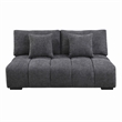 ACME Chloris Linen Fabric Upholstered Sectional Sofa with Pillows in Gray