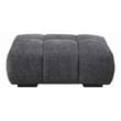 ACME Chloris Contemporary Linen Fabric Upholstered Ottoman in Gray