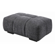 ACME Chloris Contemporary Linen Fabric Upholstered Ottoman in Gray