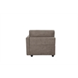 ACME Rylie Contemporary Fabric Upholstered Right Facing Armrest Chair in Gray