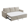 ACME Leira Linen Fabric Upholstered Sofa with Sleeper in Beige