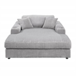 ACME Hilde Velvet Upholstered Chaise with 2 Pillows in Beige
