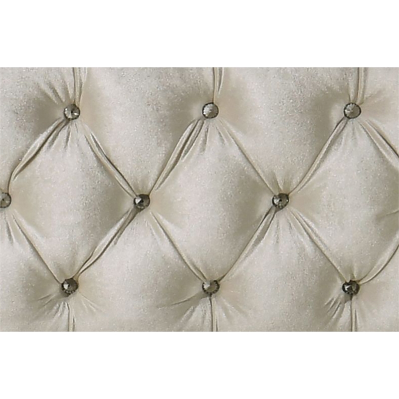 ACME Lucienne Velvet Upholstered Queen Bed with LED in Beige
