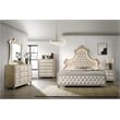 ACME Lucienne Velvet Upholstered Queen Bed with LED in Beige
