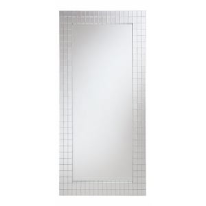 ACME Dominic Wood and Glass Rectangular Accent Mirror in Mirrored