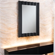 ACME Drisana Wood and Tempered Glass Rectangular Accent Mirror in Black Mirrored