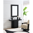 ACME Drisana Wood and Tempered Glass Rectangular Accent Mirror in Black Mirrored