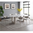 ACME Kalam Contemporary Wood Rectangular Dining Table in Beige and Ceramic