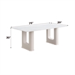 ACME Kalam Contemporary Wood Rectangular Dining Table in Beige and Ceramic